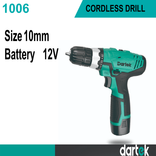 Dartek Cordless Screwdriver 10mm & 12V Model 1006