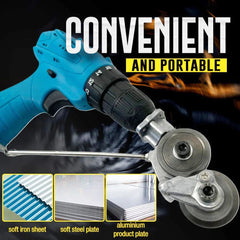 Electric Drill Plate Cutter Double Headed Metal Sheet Cutter Sharp Precise Cutting Plate Punch Shears Drill Attachment