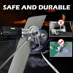 Electric Drill Plate Cutter Double Headed Metal Sheet Cutter Sharp Precise Cutting Plate Punch Shears Drill Attachment