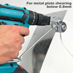 Electric Drill Plate Cutter Double Headed Metal Sheet Cutter Sharp Precise Cutting Plate Punch Shears Drill Attachment