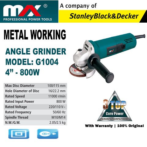 MAX Angle grinder 4'' (1004) 800W