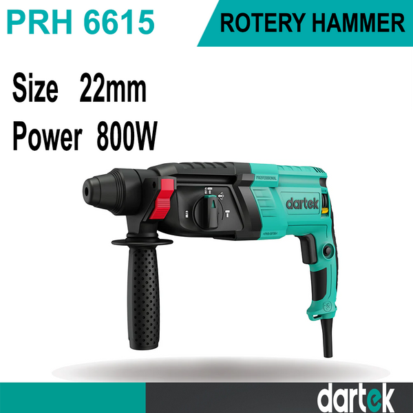 Dartek Rotary Hammer 22mm & 800W Model PRH 6615